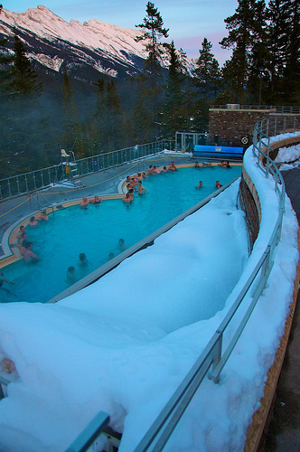 A Swim - Nestled in the Snow Covered Caps